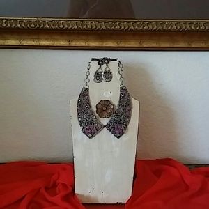 Owl Necklace and earring set